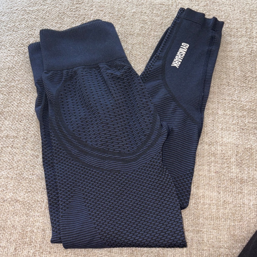 Gymshark Navy Textured Leggings